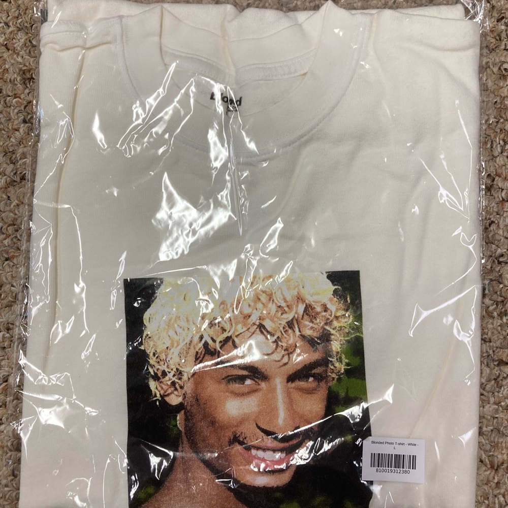 frank ocean blonded photo tee white size Large ysham homer limited edition